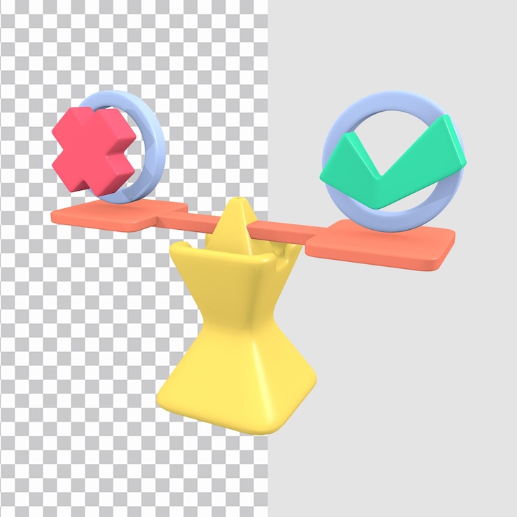 PSD 3d концепция значка шкалы правды