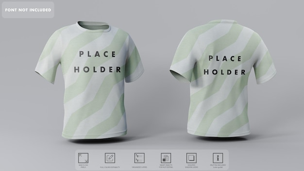 3d tshirt mockup rendering isolated