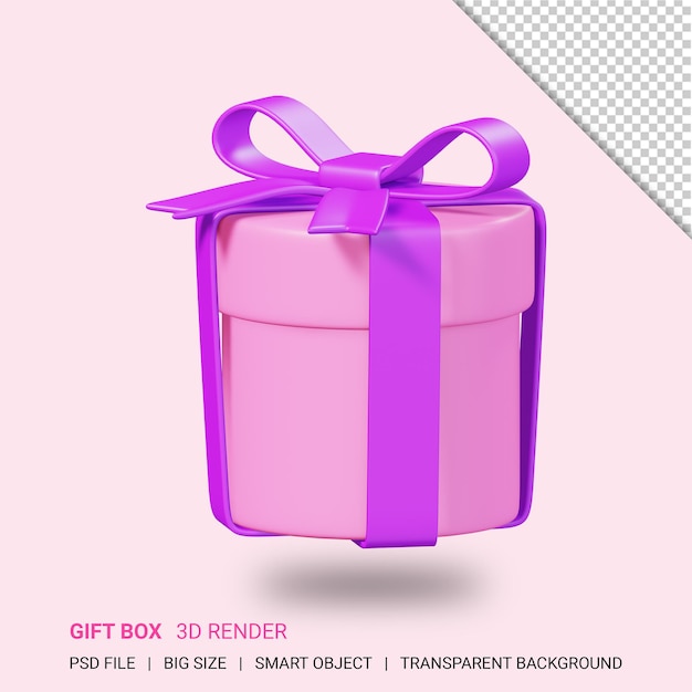 PSD 3d tube gift box icon design isolated