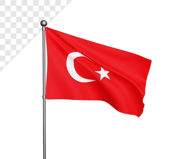 3d turkey flag illustration