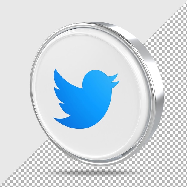 PSD 3d twitter-pictogram sociale media