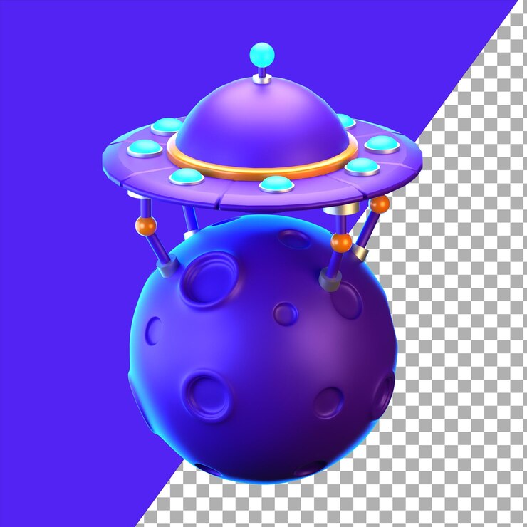 3D UFO가 달에 착륙했다
