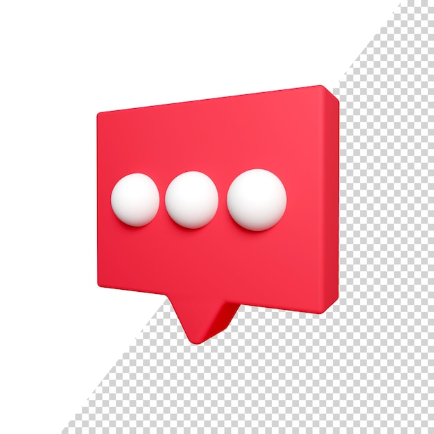 3d UI chat bubble icon