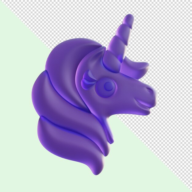 PSD caramelle gommose da unicorno 3d