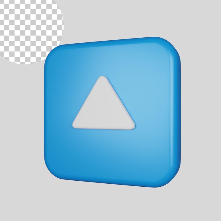 PSD 3d up icon