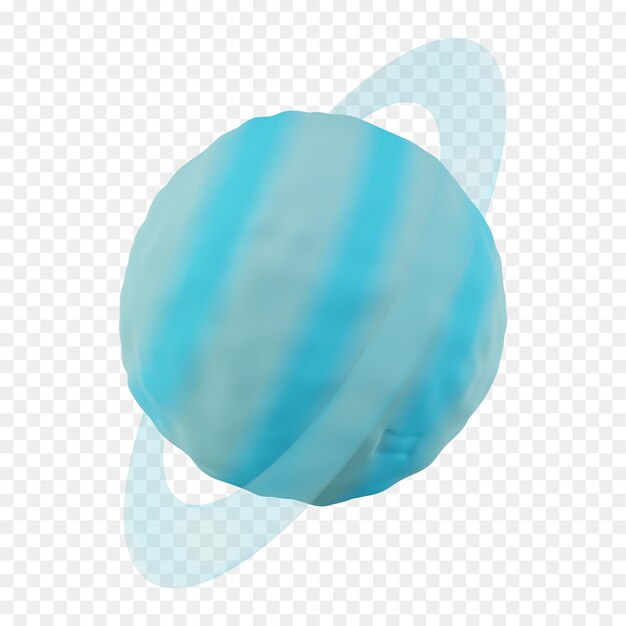 PSD 3d uranus planet icon