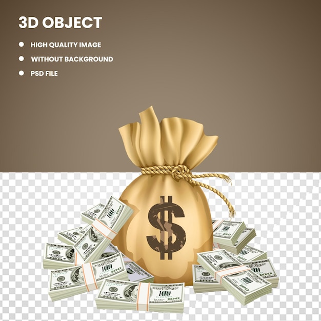 PSD borsa 3d di dollari americani