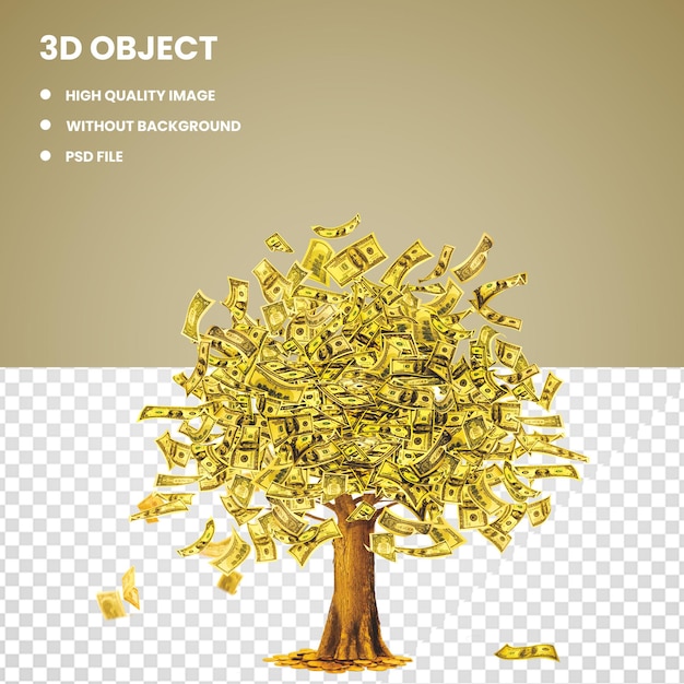 PSD ３ｄ, アメリカ, ドル, 落ちる, 上に, 木