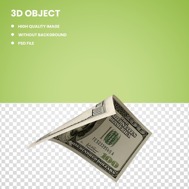 3d dollari americani che cadono