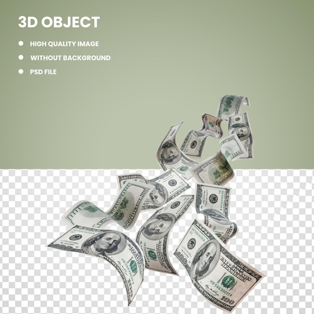 PSD 3d us dollars falying