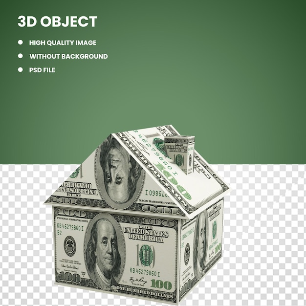 3d us dollars house