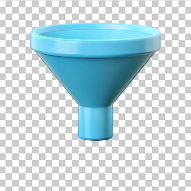 3D ユーザーインターフェース オブジェクト フィルター アイコン 透明な背景に隔離