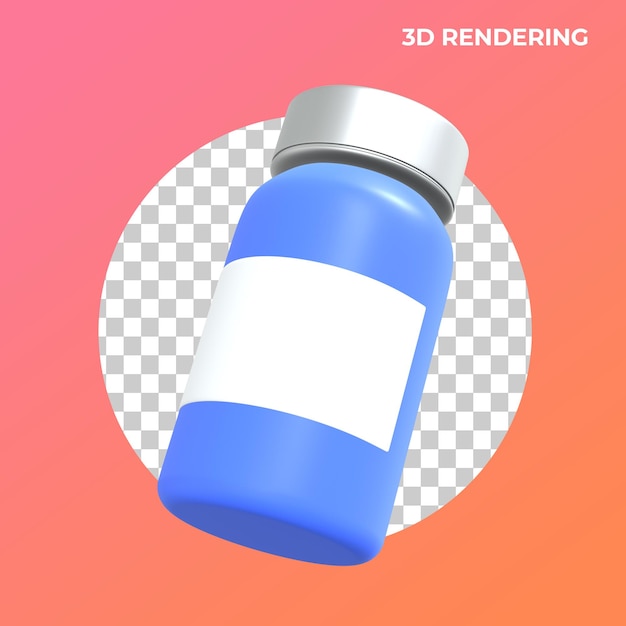 3D-vaccin fles icoon Premium Psd