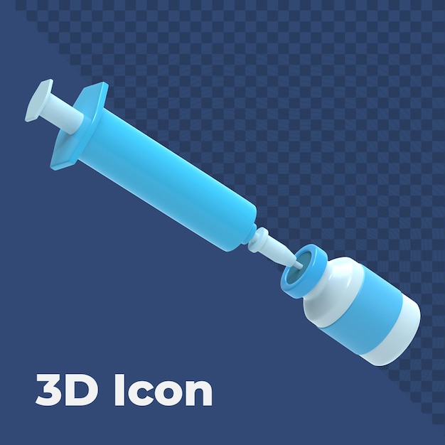 3d vaccine icon