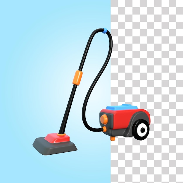 PSD 3d vacuum cleaner illustration