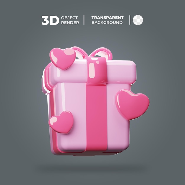 PSD il regalo di san valentino 3d.