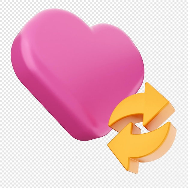 3d valentines day heart arrows