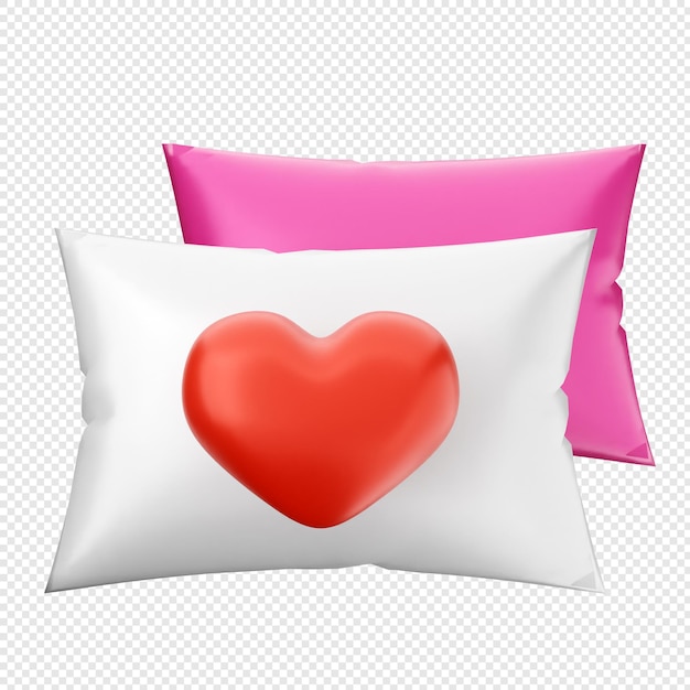 3d valentines liefdes kussen