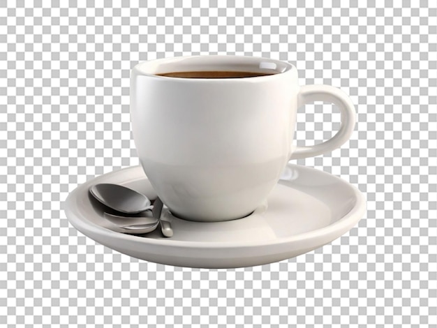 PSD 3d van espresso cup op witte achtergrond