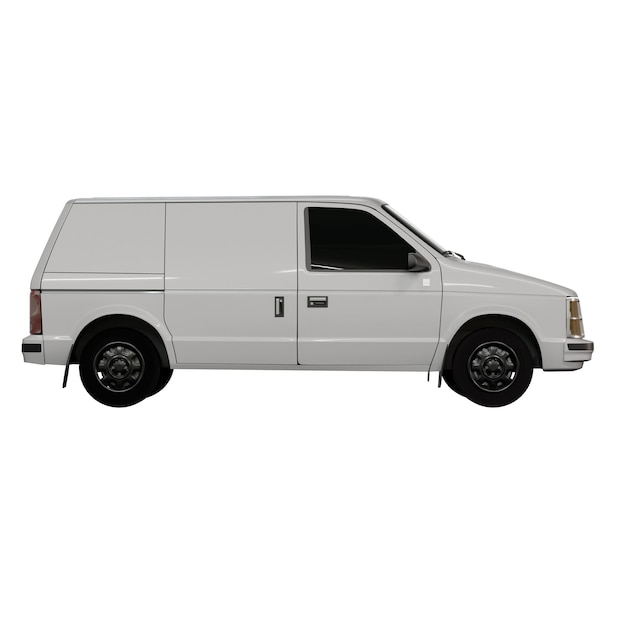 3D van left side view