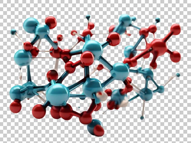 PSD 3d van moleculen op witte achtergrond