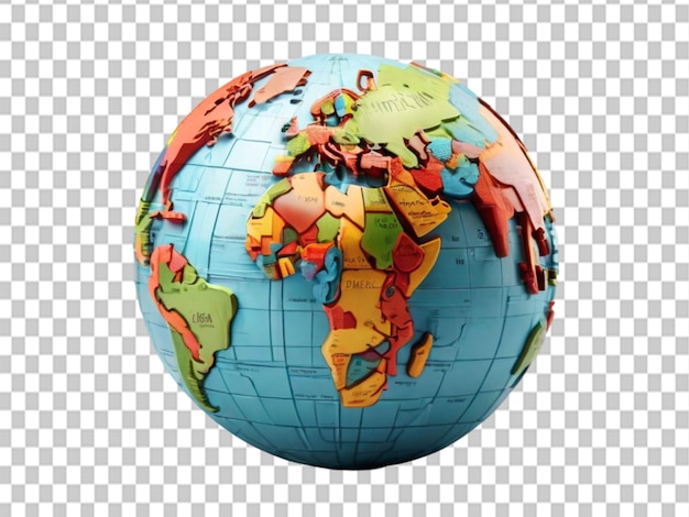 PSD 3d van world globe op de achtergrond van het object