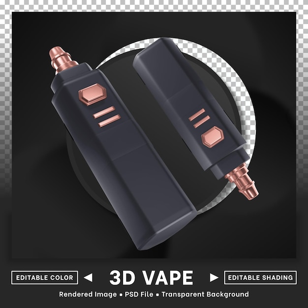 3d vape icon display slim series editable color