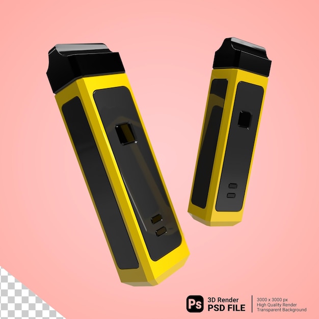 PSD 3d vapes drift with yellow frame psd