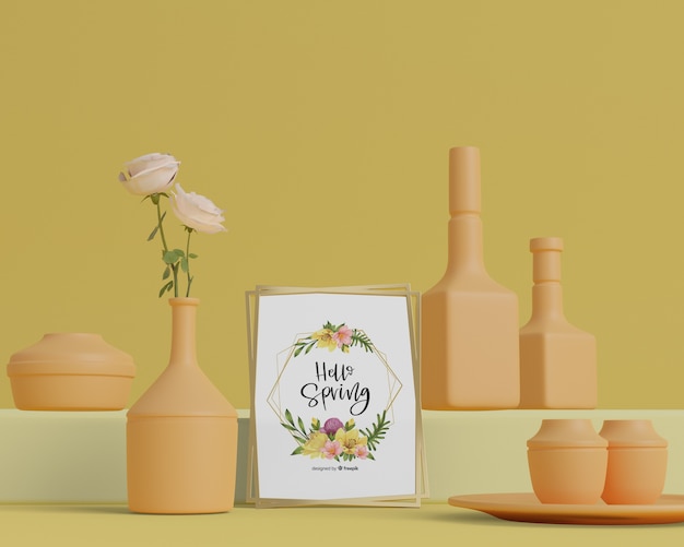 3d vases for flowers on table