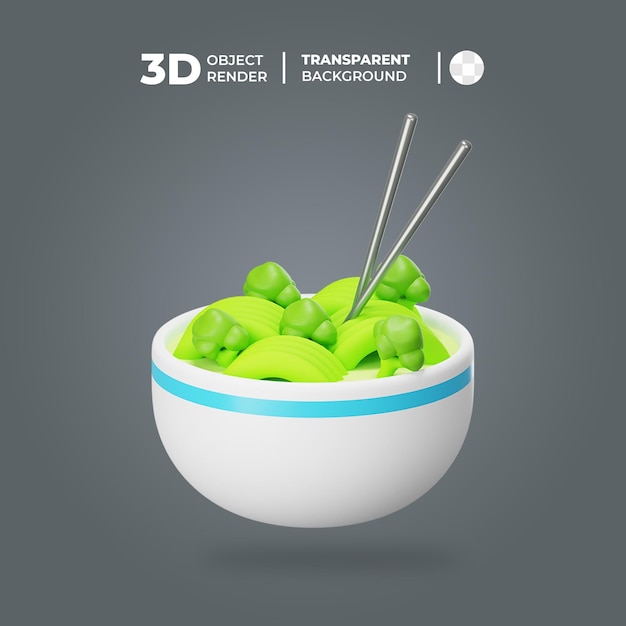 3d veganistische noedel