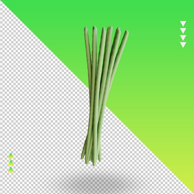 PSD 3d vegetable drumstick rendering top view