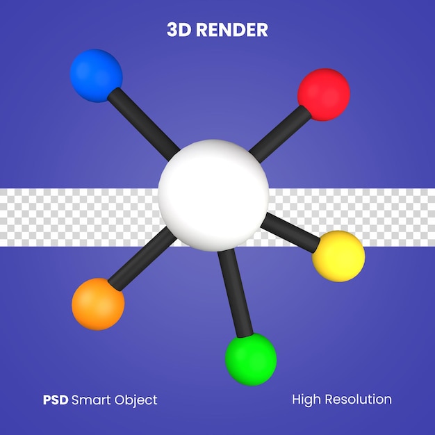 3D-verbinding render geïsoleerd