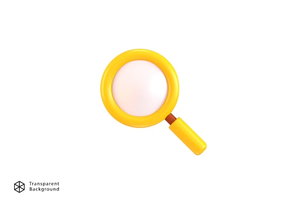 3d vergrootglas op SEO icoon 3d rendering vector illustratie