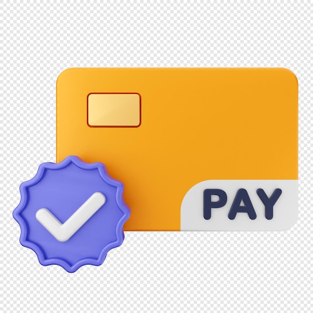 3d-verificatie-checkmerk goedkeuren van creditcardbetaling