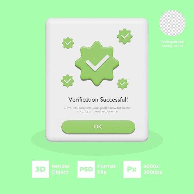 PSD 3d verification successful