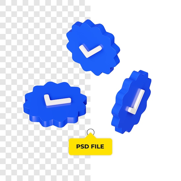 3d verify icon all side