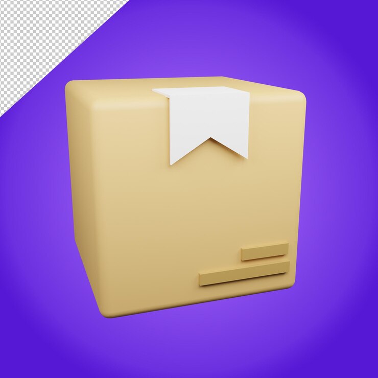 PSD 3d-verzenddoos voor online verkoop icoon
