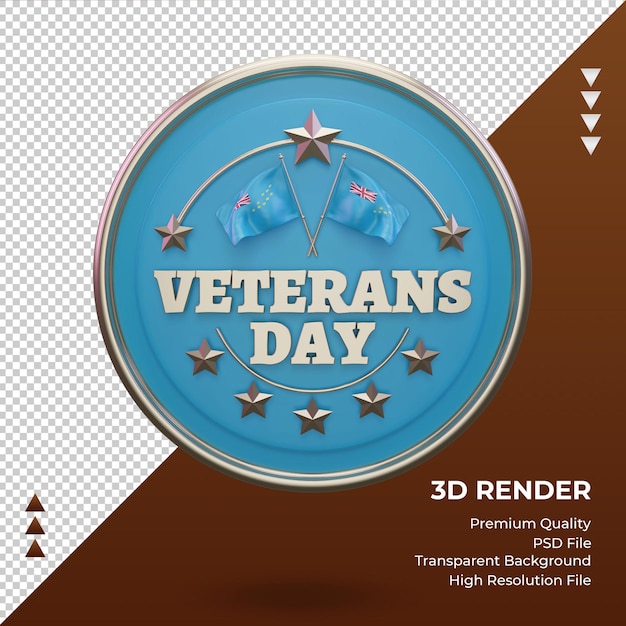 3d-veteranendag tuvalu rendering vooraanzicht