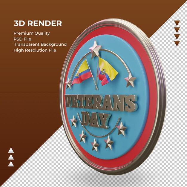 3d veterans day ecuador rendering right view