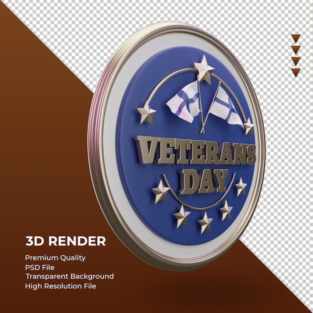 3d veterans day finland rendering left view