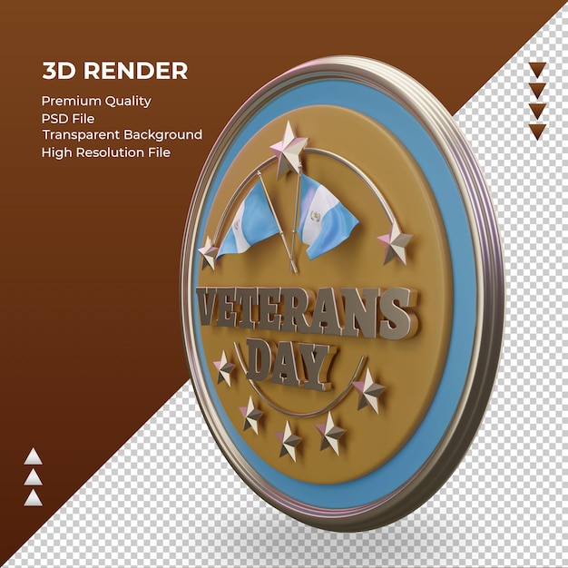 3d 재향 군인의 날 과테말라 렌더링 오른쪽 보기