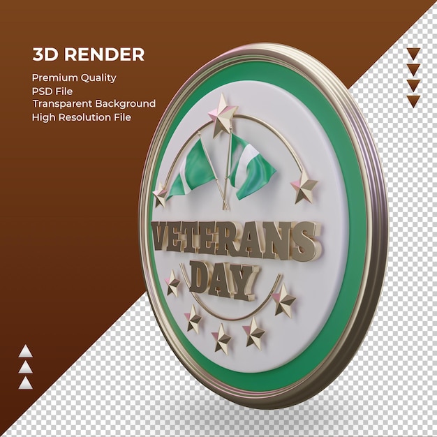 3d veterans day nigeria rendering right view