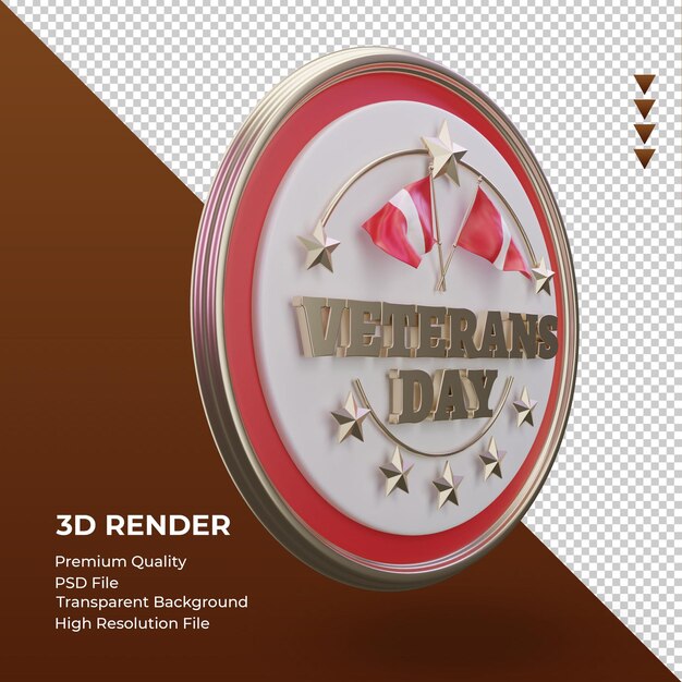 3d veterans day peru rendering left view