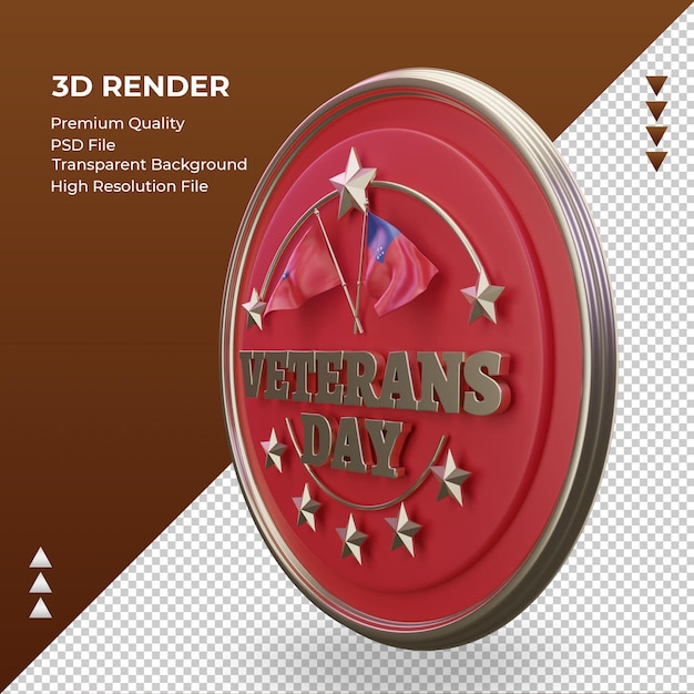 3d veterans day samoa rendering vista destra