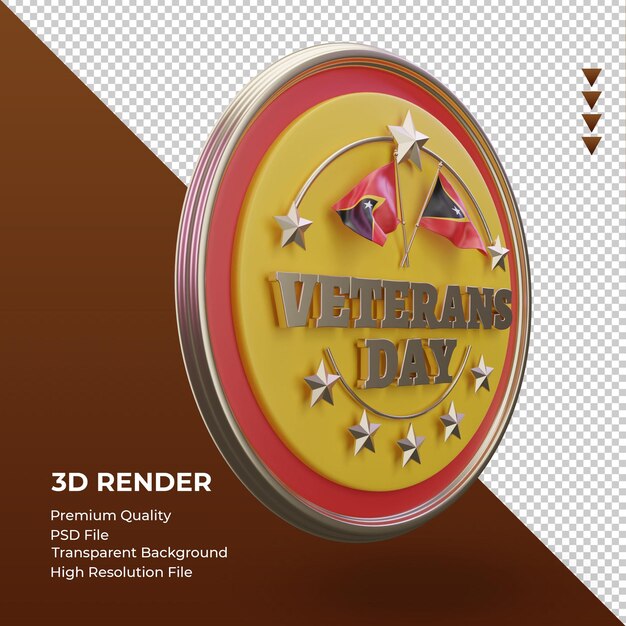 3d veterans day timor est rendering vista a sinistra