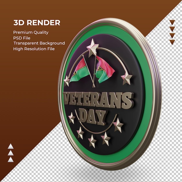 PSD 3d veterans day vanuatu rendering vista a destra