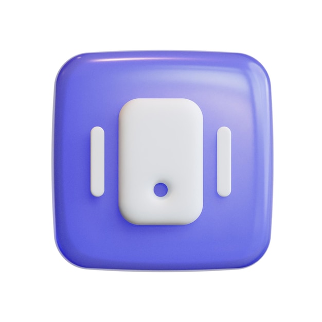 Vibrazione 3d icone dell'interfaccia utente con piastrelle carine icone rendering di alta qualità