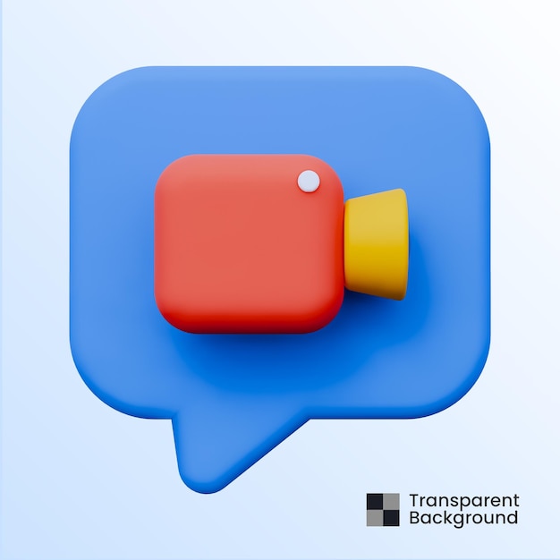 PSD 3d video call icon