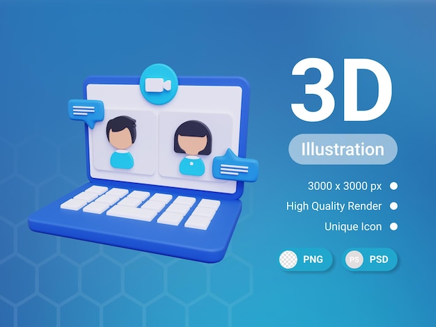 3d Video call using laptop
