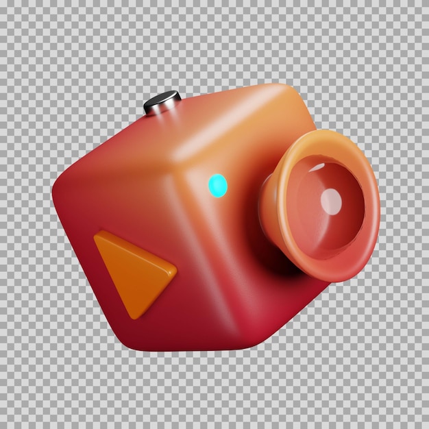 3d video camera dynamic color icon